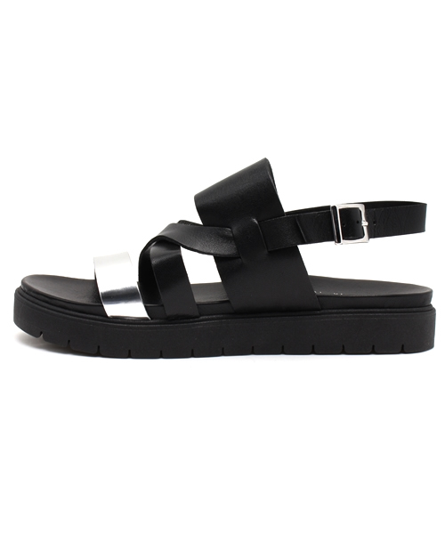 ROSE BUD（ローズバッド）の「(KAREN LIPPS)バックストラップサンダル（サンダル・レディース・ホワイト/ブラック・36/37/38/39）」の3枚目の写真