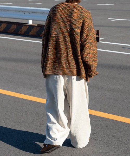 Perushu(ペルーシュ)の「ルーズスリーブグラデーションニット(ニット/セーター・メンズ・グリーン/ブラウン/オレンジ・MEDIUM/LARGE)」の22枚目の写真