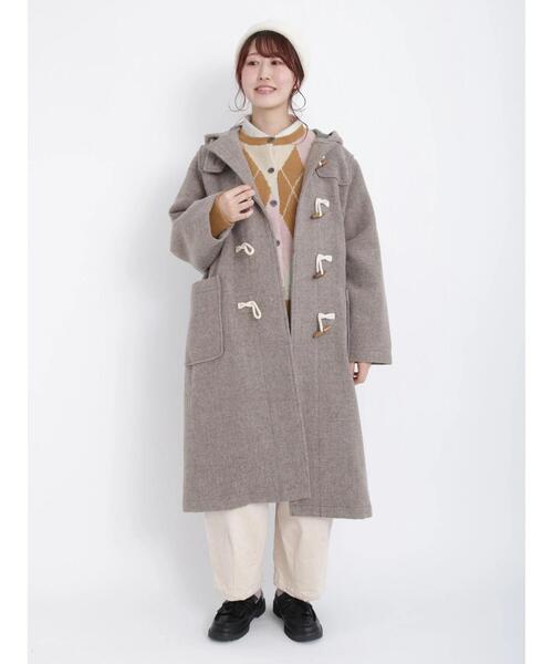 Samansa Mos2（サマンサ モスモス）の「アーガイル柄ニットカーディガン（カーディガン/ボレロ・レディース・ブラウン/オレンジ/ベージュ/ネイビー・ﾌﾘ-）」の7枚目の写真