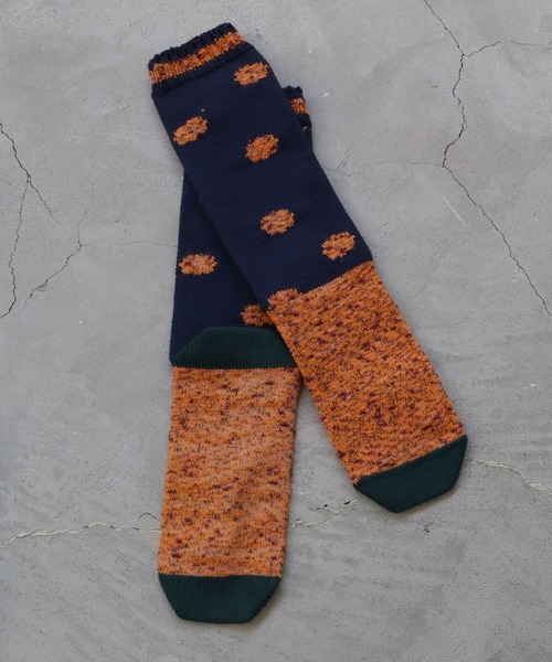 l'atelier du savon（アトリエドサボン）の「●特別なドットくつした（ソックス/靴下・レディース・ホワイト/ネイビー・FREE）」の5枚目の写真