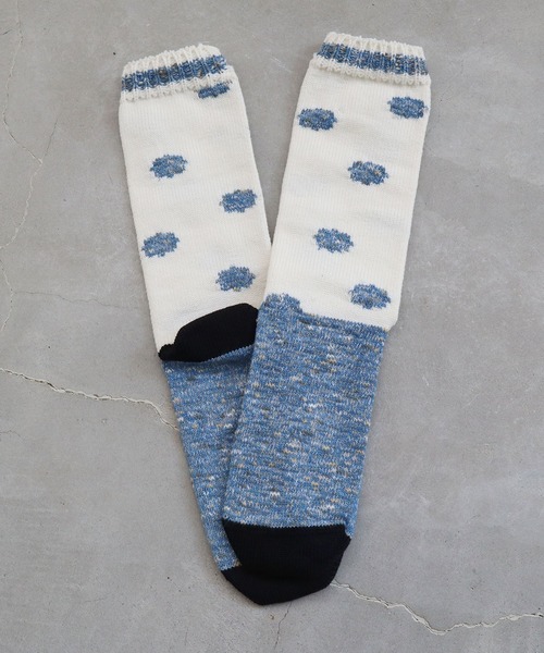 l'atelier du savon（アトリエドサボン）の「●特別なドットくつした（ソックス/靴下・レディース・ホワイト/ネイビー・FREE）」の6枚目の写真