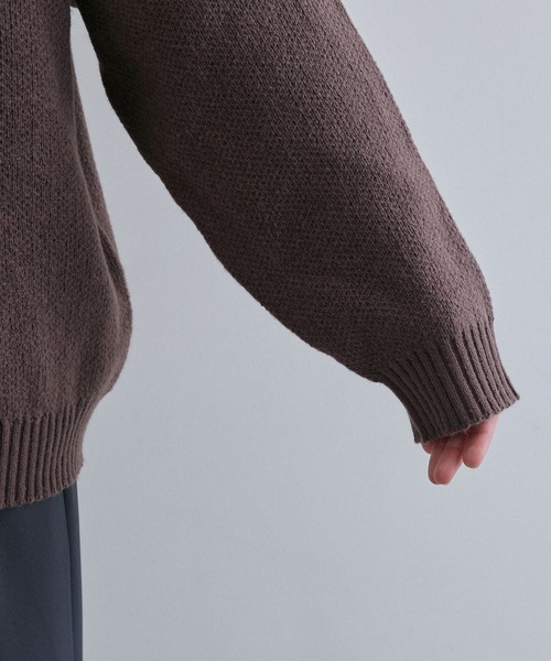 JUNRED（ジュンレッド）の「スフレニットモックネックプルオーバー（ニット/セーター・メンズ・ミント/ネイビー/ダークブラウン・M/L/LL）」の21枚目の写真