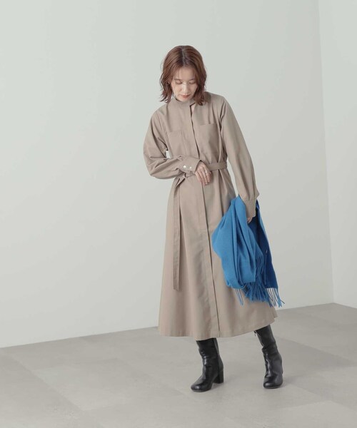 N.(N. Natural Beauty Basic)(エヌエヌナチュラルビューティーベーシック)の「◆トライアングルオープンワンピース(ワンピース・レディース・グレー/ベージュ/ライトグリーン・MEDIUM)」の22枚目の写真