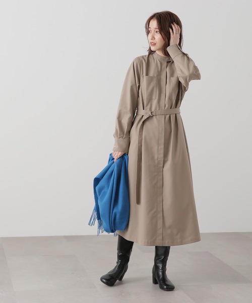 N.(N. Natural Beauty Basic)(エヌエヌナチュラルビューティーベーシック)の「◆トライアングルオープンワンピース(ワンピース・レディース・グレー/ベージュ/ライトグリーン・MEDIUM)」の12枚目の写真