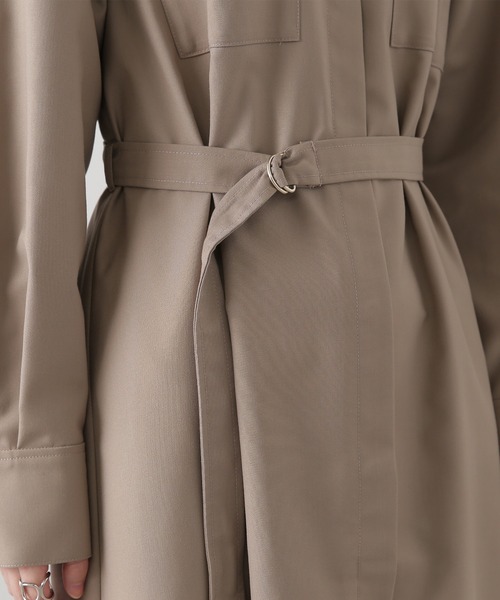 N.(N. Natural Beauty Basic)(エヌエヌナチュラルビューティーベーシック)の「◆トライアングルオープンワンピース(ワンピース・レディース・グレー/ベージュ/ライトグリーン・MEDIUM)」の8枚目の写真