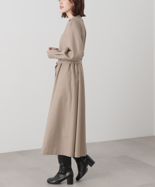 N.(N. Natural Beauty Basic)(エヌエヌナチュラルビューティーベーシック)の「◆トライアングルオープンワンピース(ワンピース・レディース・グレー/ベージュ/ライトグリーン・MEDIUM)」の6枚目の写真