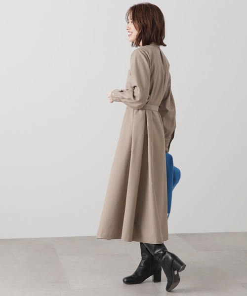 N.(N. Natural Beauty Basic)(エヌエヌナチュラルビューティーベーシック)の「◆トライアングルオープンワンピース(ワンピース・レディース・グレー/ベージュ/ライトグリーン・MEDIUM)」の4枚目の写真