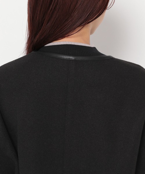 mysty woman（ミスティウーマン）の「ファーベストＳＥＴコート 176102（ノーカラーコート・レディース・モカ/アイボリー/ブラック・FREE）」の16枚目の写真