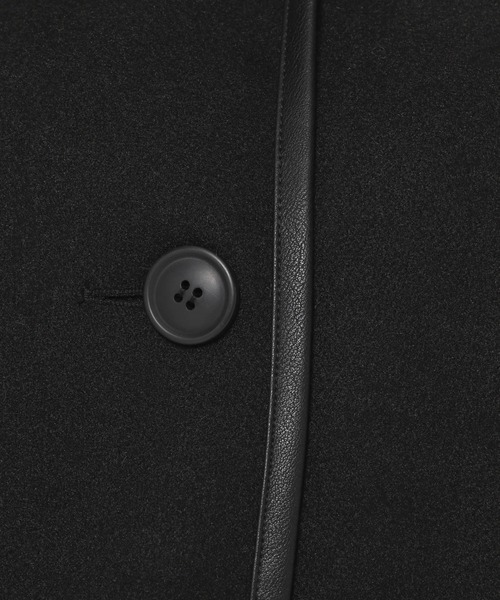 mysty woman（ミスティウーマン）の「ファーベストＳＥＴコート 176102（ノーカラーコート・レディース・モカ/アイボリー/ブラック・FREE）」の20枚目の写真