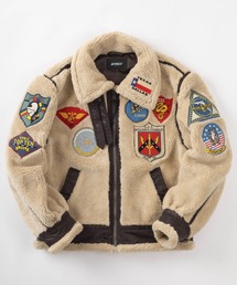 AVIREX | 【AVIREX/アビレックス】BOA B-3 TOP GUN / ランダムワッペン ボアフライトジャケット/ボアブルゾン/ビッグシルエット(ブルゾン)