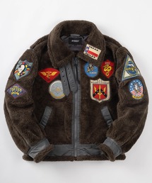 AVIREX | 【AVIREX/アビレックス】BOA B-3 TOP GUN / ランダムワッペン ボアフライトジャケット/ボアブルゾン/ビッグシルエット(ブルゾン)