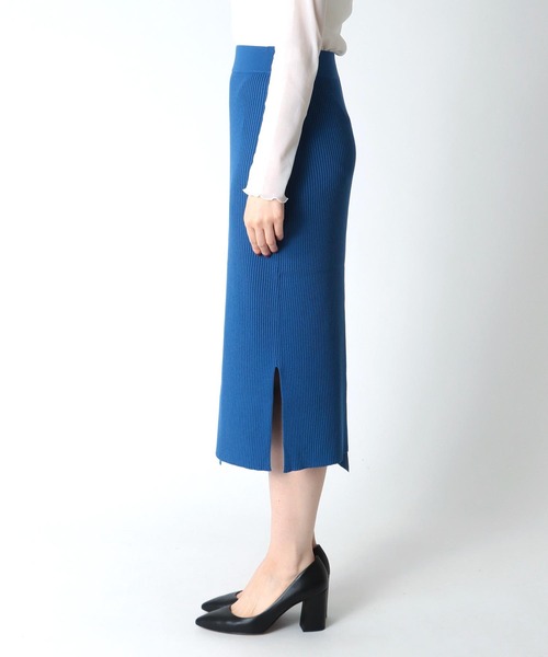 TITE IN THE STORE（ティテ　インザ　ストア）の「【セットアップ可能】イレギュラーヘムニットタイトスカート（スカート・レディース・ピンク/ブルー/オレンジ/ブラック・38）」の8枚目の写真