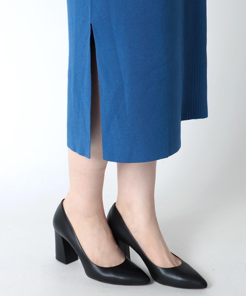 TITE IN THE STORE（ティテ　インザ　ストア）の「【セットアップ可能】イレギュラーヘムニットタイトスカート（スカート・レディース・ピンク/ブルー/オレンジ/ブラック・38）」の11枚目の写真