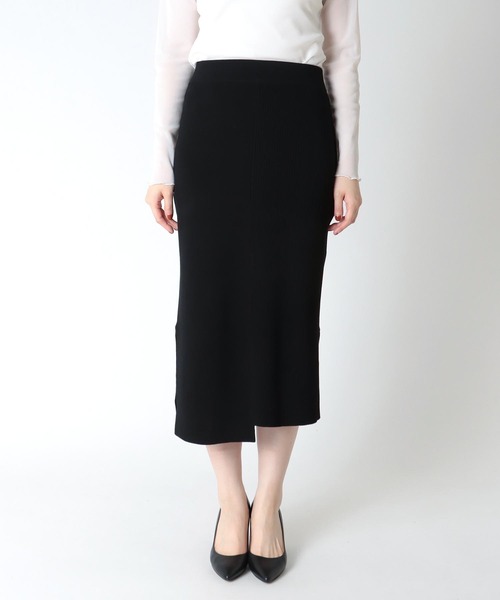 TITE IN THE STORE（ティテ　インザ　ストア）の「【セットアップ可能】イレギュラーヘムニットタイトスカート（スカート・レディース・ピンク/ブルー/オレンジ/ブラック・38）」の18枚目の写真