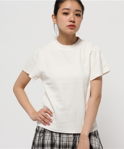 mystic（ミスティック）の「スパンテレコハイネック（Tシャツ/カットソー・レディース・ベージュ/ブラック/カーキ/オフホワイト・ﾌﾘ-）」の2枚目の写真