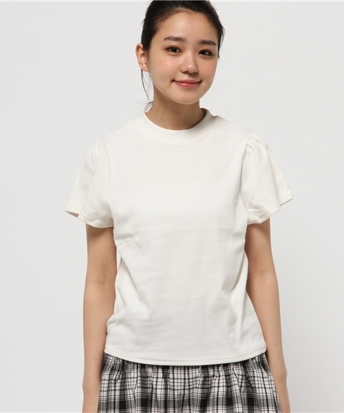 mystic（ミスティック）の「スパンテレコハイネック（Tシャツ/カットソー・レディース・ベージュ/ブラック/カーキ/オフホワイト・ﾌﾘ-）」の5枚目の写真