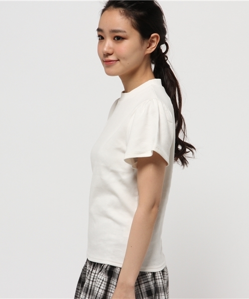 mystic（ミスティック）の「スパンテレコハイネック（Tシャツ/カットソー・レディース・ベージュ/ブラック/カーキ/オフホワイト・ﾌﾘ-）」の6枚目の写真