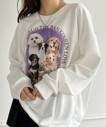 【23S/S 春夏新作】ドッグプリントオーバースウェット