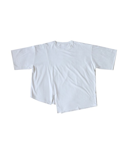 綿100%抗菌防臭アシメTシャツ（Tシャツ/カットソー）｜antiqua