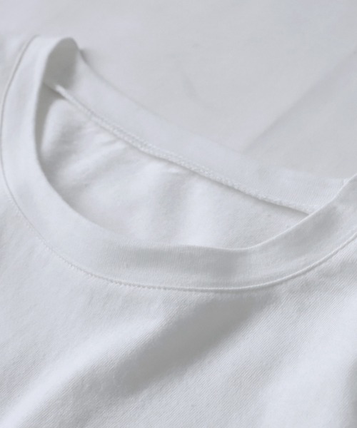 antiqua(アンティカ)の「綿100%抗菌防臭アシメTシャツ(Tシャツ/カットソー・レディース・ダークグレー/オフホワイト/ブラック・FREE)」の5枚目の写真