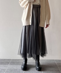 リバーシブルチュールスカート