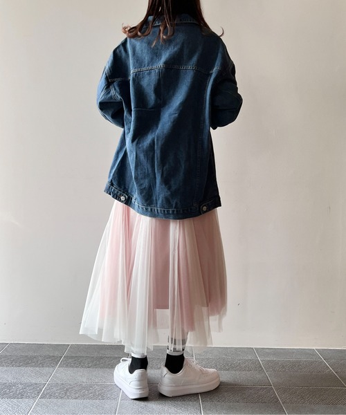 one way（ワンウェイ）の「リバーシブルチュールスカート（スカート・レディース・ライトピンク/ライトブルー/ブラック/ベージュ・FREE）」の7枚目の写真