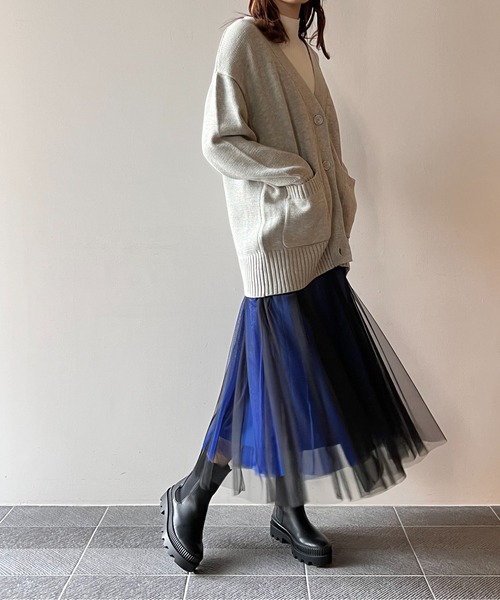 one way（ワンウェイ）の「リバーシブルチュールスカート（スカート・レディース・ライトピンク/ライトブルー/ブラック/ベージュ・FREE）」の12枚目の写真