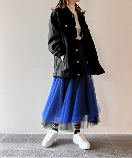 one way（ワンウェイ）の「リバーシブルチュールスカート（スカート・レディース・ライトピンク/ライトブルー/ブラック/ベージュ・FREE）」の15枚目の写真