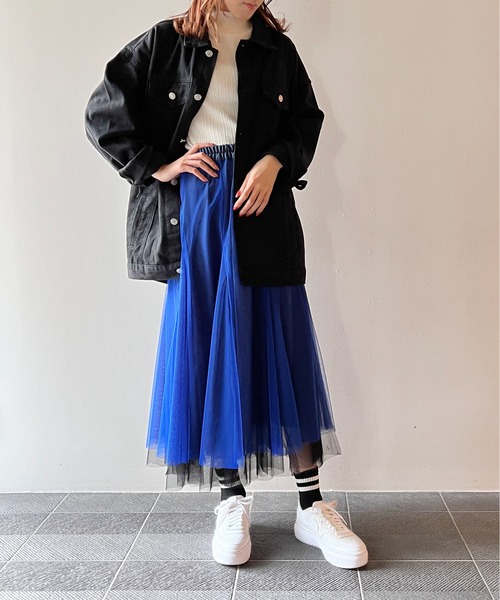 one way（ワンウェイ）の「リバーシブルチュールスカート（スカート・レディース・ライトピンク/ライトブルー/ブラック/ベージュ・FREE）」の16枚目の写真