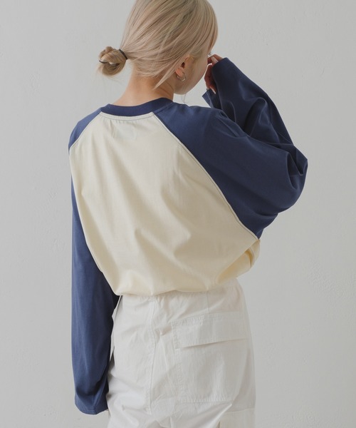 WHIMSIC(ウィムジック)の「【UNISEX】ベースボールロングスリーブTEE(Tシャツ/カットソー・メンズ・グレー系その他/チャコールグレー/ホワイト系その他2/ホワイト系その他/グレー系その他2・FREE)」の2枚目の写真