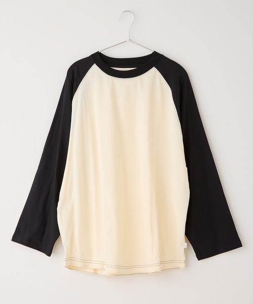 WHIMSIC(ウィムジック)の「【UNISEX】ベースボールロングスリーブTEE(Tシャツ/カットソー・メンズ・グレー系その他/チャコールグレー/ホワイト系その他2/ホワイト系その他/グレー系その他2・FREE)」の3枚目の写真