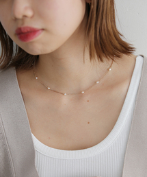【PEARL INTERNATIONAL/パールインターナショナル】chain pearl necklace
