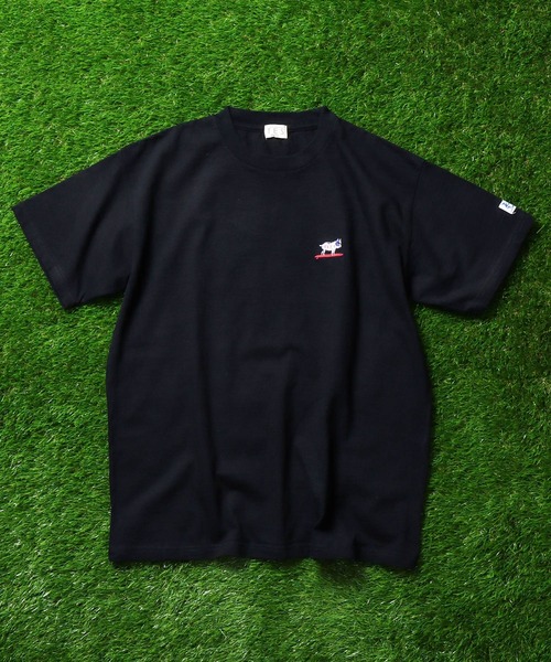 The Endless Summer（エンドレスサマー）の「TES ORGANIC COTTON HUNTINGTON BIG T-SHIRT / オーガニックコットンビッグT（Tシャツ/カットソー・メンズ・ブラック/ミント/ダークグリーン/ネイビー/ベージュ/ホワイト/ターコイズブルー/オレンジ・MEDIUM/LARGE/SMALL/X-LARGE）」の13枚目の写真