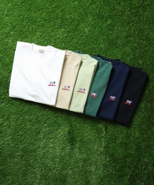 The Endless Summer（エンドレスサマー）の「TES ORGANIC COTTON HUNTINGTON BIG T-SHIRT / オーガニックコットンビッグT（Tシャツ/カットソー・メンズ・ブラック/ミント/ダークグリーン/ネイビー/ベージュ/ホワイト/ターコイズブルー/オレンジ・MEDIUM/LARGE/SMALL/X-LARGE）」の14枚目の写真