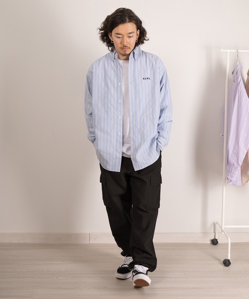 SlashDate(スラッシュデイト)の「ワイドシルエット裾ドローコードツイルカーゴパンツ/バルーンシルエット(カーゴパンツ・メンズ・ブラック/カーキ・XL/L/M)」の7枚目の写真