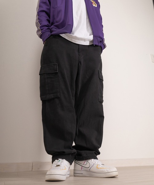 SlashDate(スラッシュデイト)の「ワイドシルエット裾ドローコードツイルカーゴパンツ/バルーンシルエット(カーゴパンツ・メンズ・ブラック/カーキ・XL/L/M)」の13枚目の写真