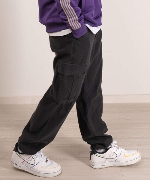 SlashDate(スラッシュデイト)の「ワイドシルエット裾ドローコードツイルカーゴパンツ/バルーンシルエット(カーゴパンツ・メンズ・ブラック/カーキ・XL/L/M)」の15枚目の写真