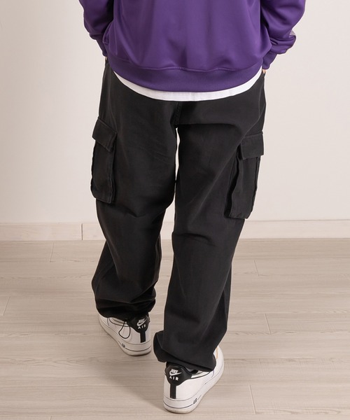 SlashDate(スラッシュデイト)の「ワイドシルエット裾ドローコードツイルカーゴパンツ/バルーンシルエット(カーゴパンツ・メンズ・ブラック/カーキ・XL/L/M)」の17枚目の写真