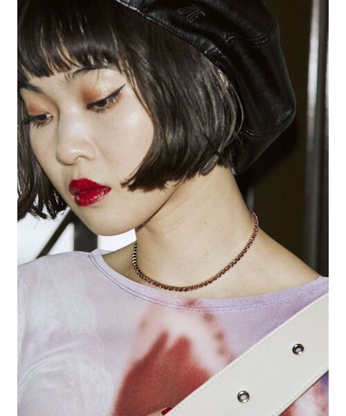 jouetie（ジュエティ）の「ラインストーンチョーカー（ネックレス・レディース・ピンク/クリア・FREE）」の8枚目の写真