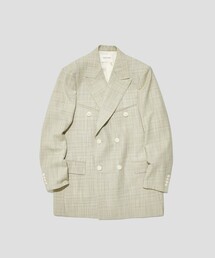 【beautiful people/ビューティフルピープル】wool silk suiting teddy double jacket