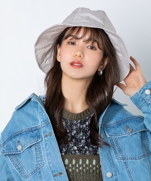 polcadot（ポルカドット）の「ポケッタブルリボン チューリップハット（ハット・レディース・ブラック/ベージュ・FREE）」の5枚目の写真