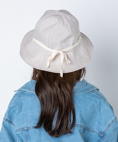 polcadot（ポルカドット）の「ポケッタブルリボン チューリップハット（ハット・レディース・ブラック/ベージュ・FREE）」の6枚目の写真