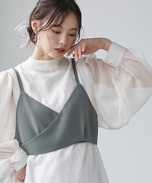 miclat（ミクラ）の「大きいサイズ　キャミソールビスチェ　miclat（キャミソール・レディース・ブラック/ラベンダー/カーキ・LL/4L/L/5L/3L）」の3枚目の写真