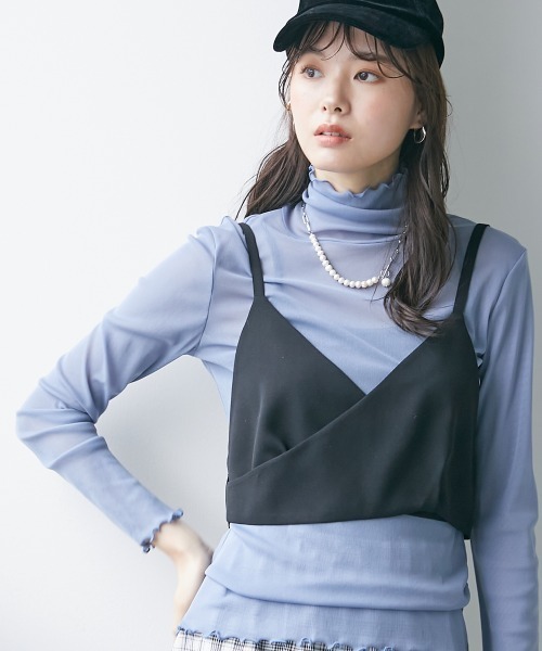 miclat（ミクラ）の「大きいサイズ　キャミソールビスチェ　miclat（キャミソール・レディース・ブラック/ラベンダー/カーキ・LL/4L/L/5L/3L）」の2枚目の写真