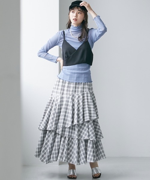 miclat（ミクラ）の「大きいサイズ　キャミソールビスチェ　miclat（キャミソール・レディース・ブラック/ラベンダー/カーキ・LL/4L/L/5L/3L）」の5枚目の写真