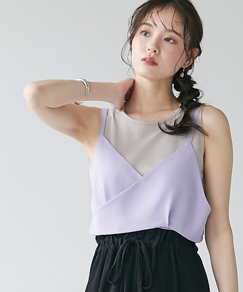 miclat（ミクラ）の「大きいサイズ　キャミソールビスチェ　miclat（キャミソール・レディース・ブラック/ラベンダー/カーキ・LL/4L/L/5L/3L）」の10枚目の写真