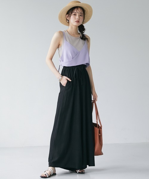 miclat（ミクラ）の「大きいサイズ　キャミソールビスチェ　miclat（キャミソール・レディース・ブラック/ラベンダー/カーキ・LL/4L/L/5L/3L）」の4枚目の写真