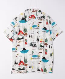 【UNIIT/ユニット】レーヨン100% 接触冷感 総柄シャツ アロハシャツ ストリート モード カジュアル 夏服 オープンカラーシャツ 開襟シャツ