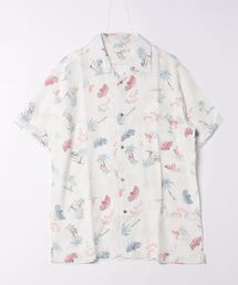 【UNIIT/ユニット】レーヨン100% 接触冷感 総柄シャツ アロハシャツ ストリート モード カジュアル 夏服 オープンカラーシャツ 開襟シャツ