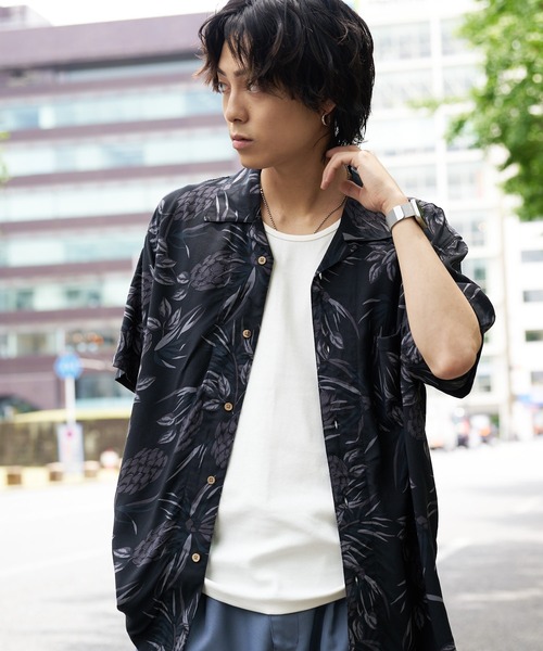 UNIIT（ユニット）の「【UNIIT/ユニット】レーヨン100％ 接触冷感　総柄シャツ 　アロハシャツ 　ストリート 　モード 　カジュアル 夏服 　オープンカラーシャツ 　開襟シャツ（シャツ/ブラウス・メンズ・その他7/その他3/その他2/その他11/その他14/その他10/その他16/その他4/その他12/その他13/その他5/その他15/その他9/その他/その他8/その他1/その他6/その他17/その他18/その他19/その他20/その他21・MEDIUM/X-LARGE/XX-LARGE/LARGE）」の5枚目の写真